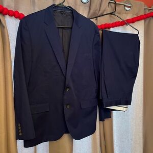 J CREW LUDLOW Navy Blue Suit EUC 44R jacket, 36/32 pants